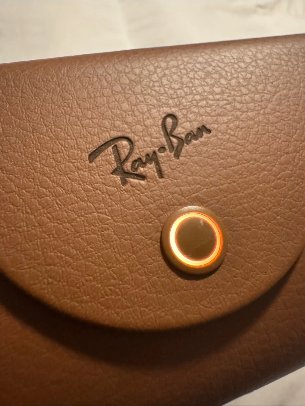 Ray-Ban Black Frames with Brown Case
